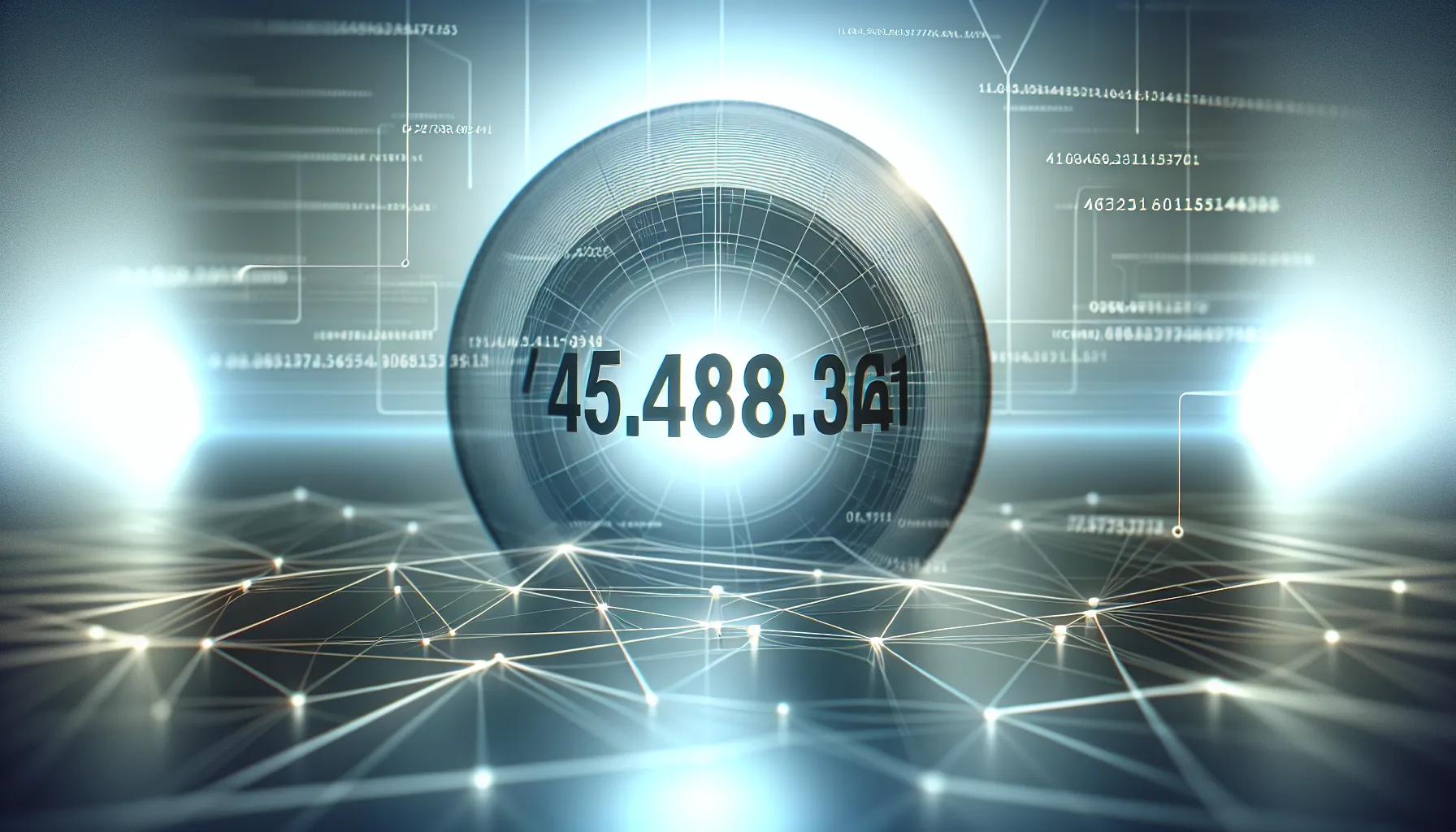 abstract representation of an IP address with network connections.